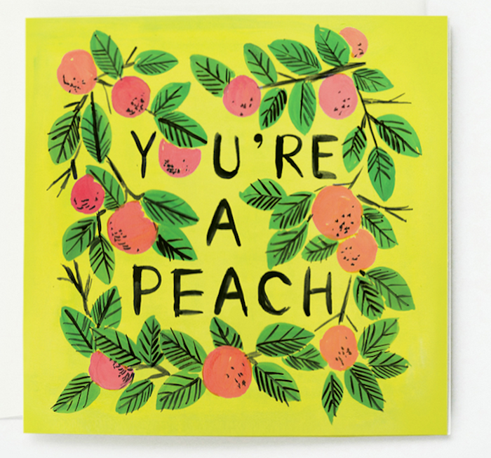 note cards, You're a peach